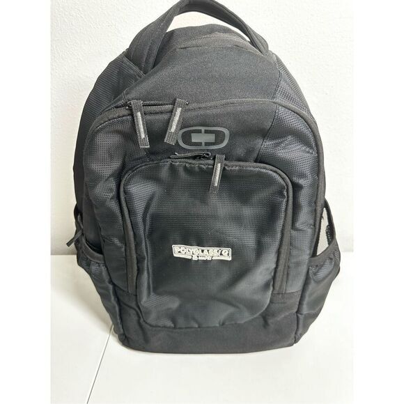 OGIO Business Laptop Padded Backpack Computer Work Black Polyglass Maple Logo